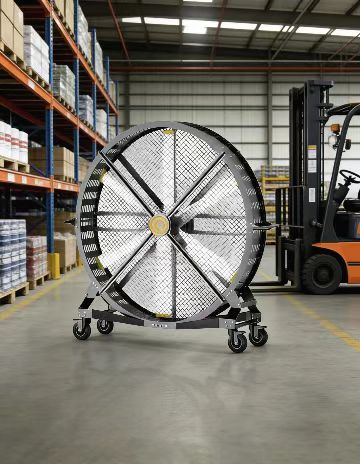 ¿Cómo el ventilador portátil HVLS de CorTec resuelve los desafíos de ventilación Flexible para espacios industriales y comerciales