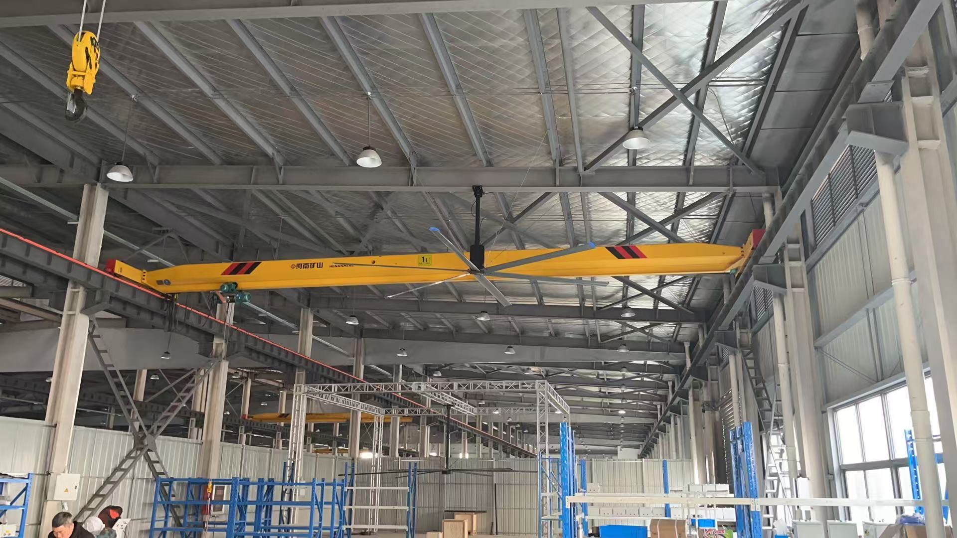 Frigga HVLS ventil: exterior -Rotor PMSM tecnología de ventilación de CorTec