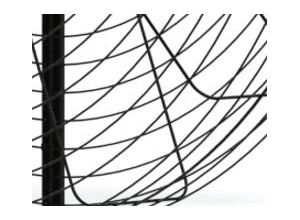 Estructura de hierro resistente con revestimiento antioxidante para la protección del ventilador.