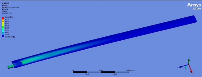 Estructura de refuerzo interno de las aspas de los ventiladores industriales